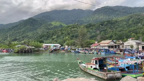 Fishing boats Stock Footage 246290336