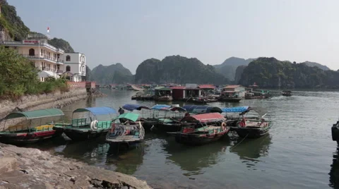 Fishing Boats in Harbor Stock Footage 61404567