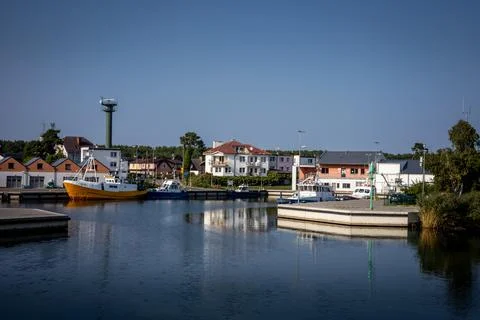 Fishing boats in the harbour. Stock Photos