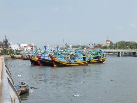 Fishing boats in Phan Thiet Stock Photos