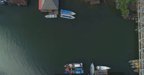Fishing boats at the pier 스톡 동영상 103134584