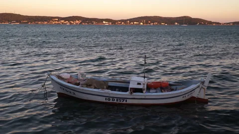 Fishing boats at sunset 動画素材 145269141