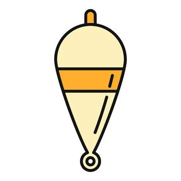 Fishing bobber float icon showing angling equipment Stock Illustration