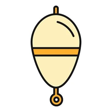 Fishing bobber or float icon for angling hobbies Stock Illustration