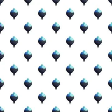 Fishing bobber or float seamless pattern on white background 스톡 일러스트