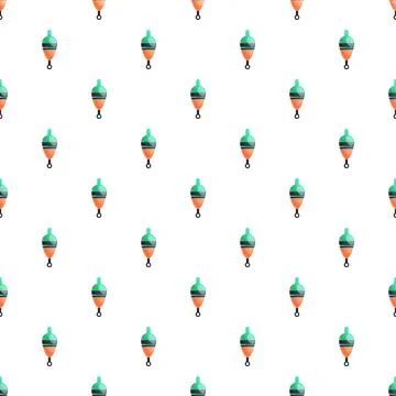 Fishing bobber pattern illustrating hobby and outdoor activity Stock Illustration