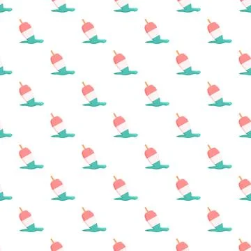 Fishing bobber pattern illustrating a nautical summer theme 스톡 일러스트