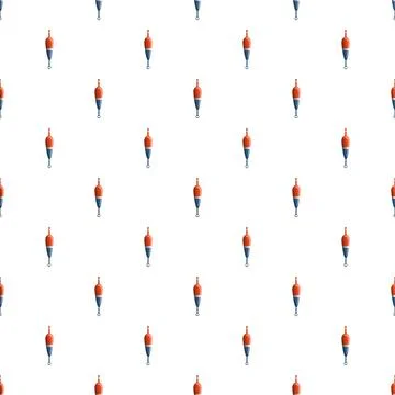 Fishing bobber seamless pattern for tackle hobby background 스톡 일러스트