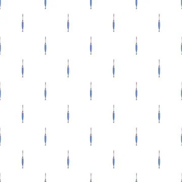 Fishing bobber seamless pattern on white background Stock Illustration
