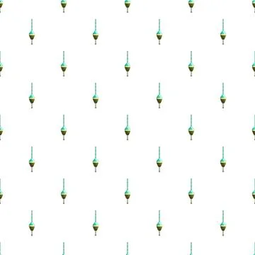 Fishing bobbers floating seamless pattern background design Stock Illustration