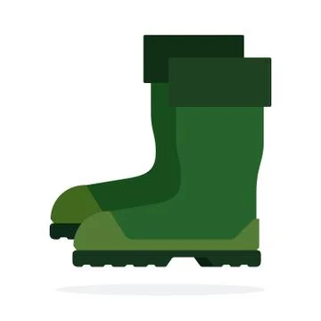 Fishing boots flat isolated vector Stock-Illustration