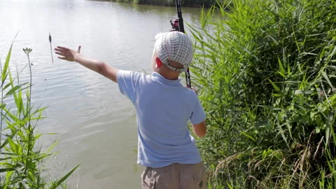 Fishing boy Stock Footage 154641766