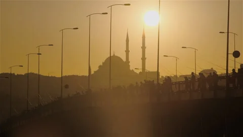 Fishing on the bridge Video stock 233288765