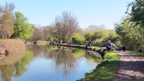 Fishing on the canal Stock-Footage 306249225