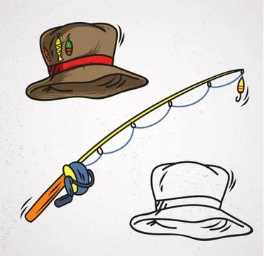 Fishing cap isolated Stock Illustration