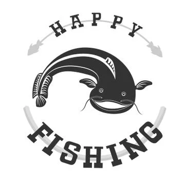 Fishing catfish Stock Illustration