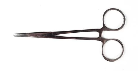 Fishing clamp on a white background, isolate Stock Photos