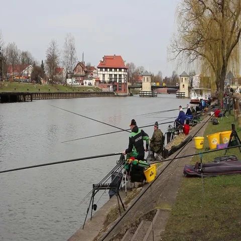 Fishing competition on the River  Stock Footage 69488578