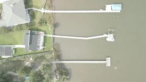 Fishing Dock From Above Stock Footage 252210245