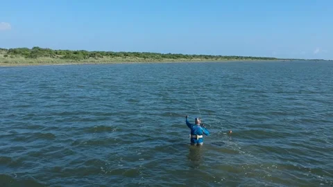 Fishing drone shot Video stock 143008432