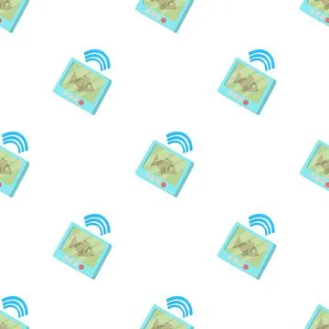 Fishing echo sounder pattern seamless vector Stock Illustration