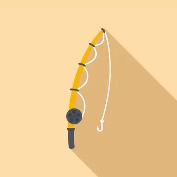 Fishing equipment icon flat vector. Travel gear Stockillustratie