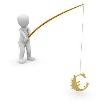 Fishing euro Stock Illustration