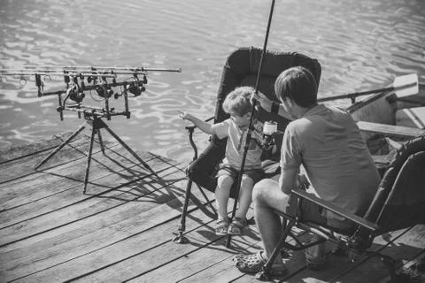 Fishing fish concept Stock Photos