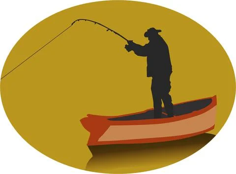 Fishing Flat Vector Illustration 5 Stock Illustration
