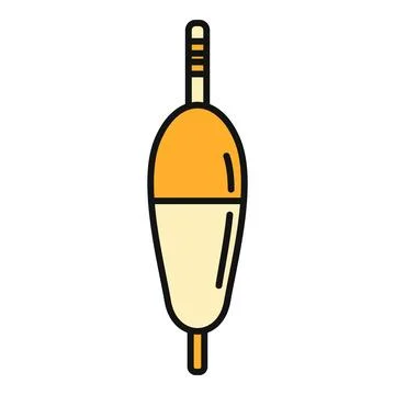 Fishing float bobber line art icon illustration Stock Illustration