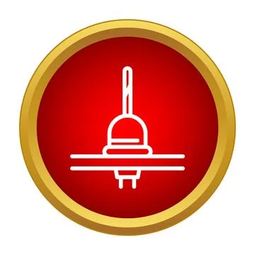 Fishing float bobber line icon concept Stock Illustration