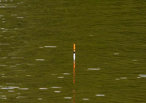 A fishing float (bobber or waggler)on the water Foto stock