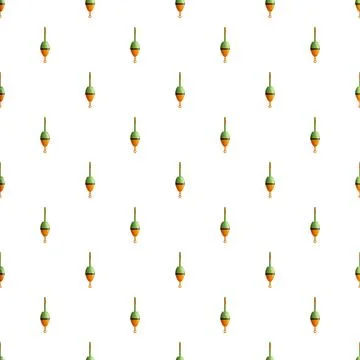 Fishing float bobber tackle seamless sport pattern Stock Illustration