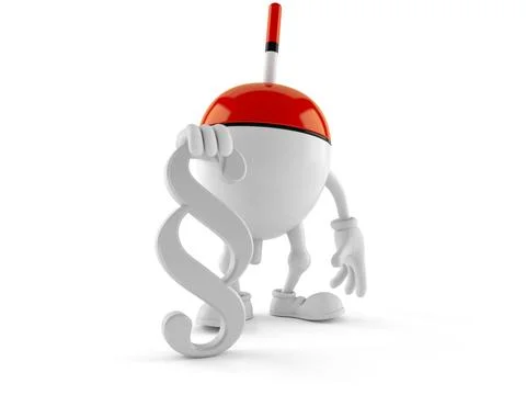 Fishing float character with paragraph symbol Stock Illustration