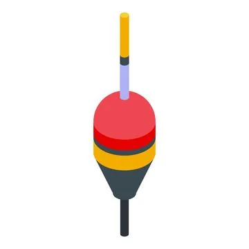 Fishing float icon isometric vector. Piscatorial equipment Stock Illustration