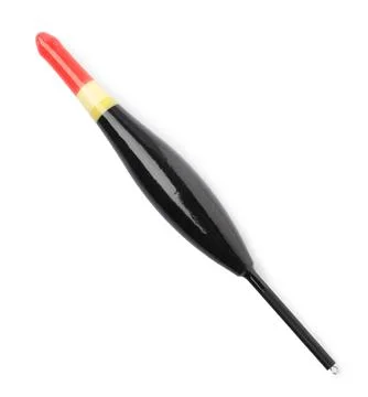 Fishing float isolated on white, top view. Angling equipment Stock Photos