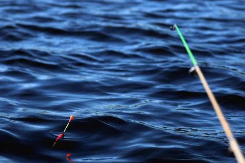 Fishing float on the water Stock Photos