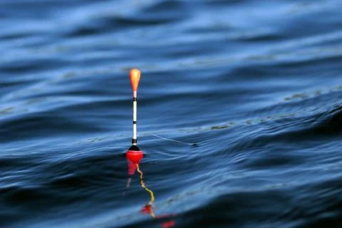 Fishing float on the water Stock Photos