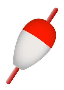 Fishing float white with red Иллюстрация