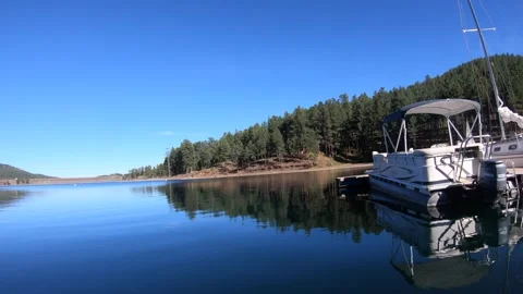 Fishing-Floating through the Marina on Pactola Reservoir 9/15/2021 Stock Footage 311543251