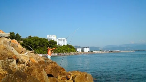 Fishing Stock Footage 92740547