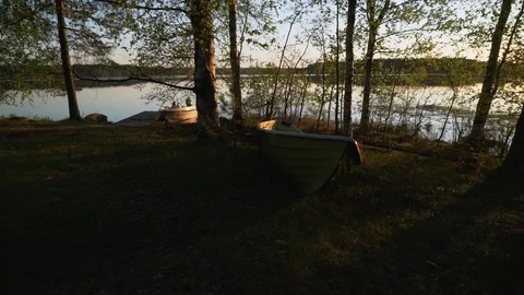 Fishing forest lake 스톡 동영상 93019393