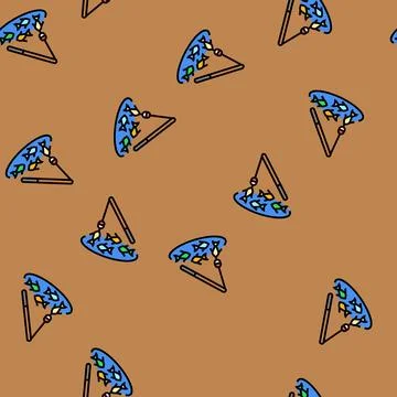 Fishing game board table vector seamless pattern Stock Illustration