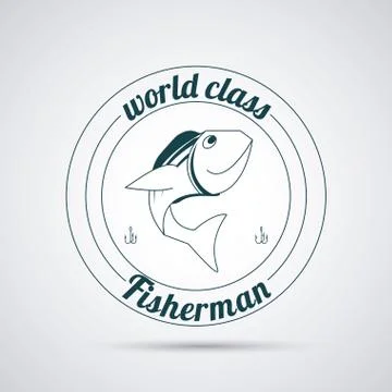 Fishing graphic design Stock Illustration