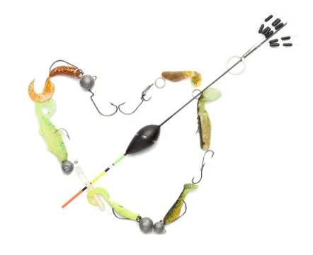 Fishing heart Stock Photos