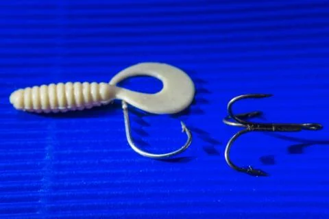 Fishing hook blue 写真素材