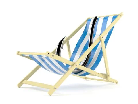 Fishing hook on deck chair Stock Illustration
