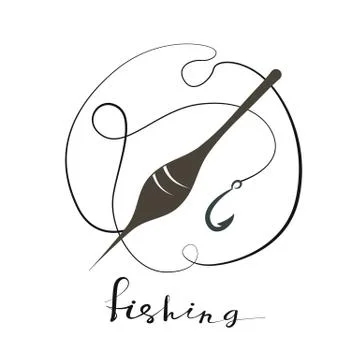 Fishing hook with float. イラスト素材