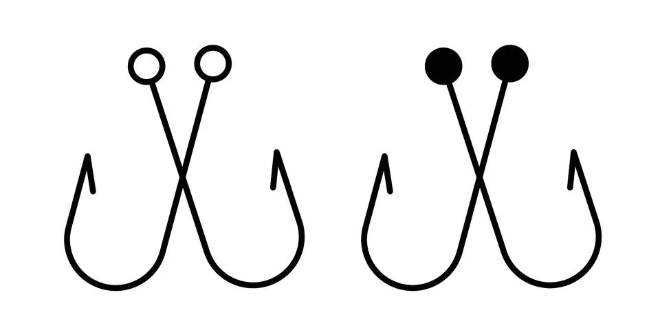 Fishing Hook icon design. Simple Vector illustrations.. Stock Illustration