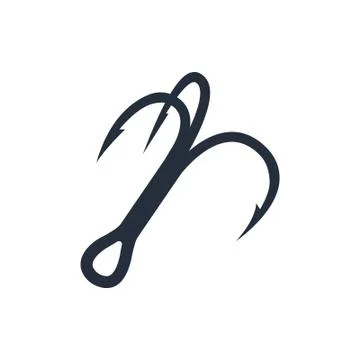 Fishing hook icon, hook icon Stock Illustration